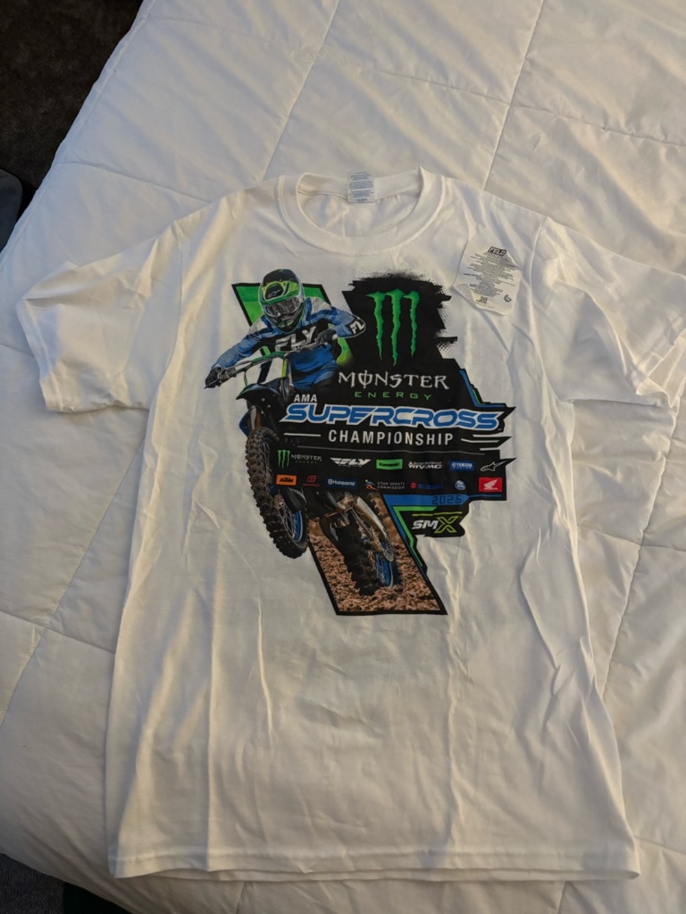 Monster Energy Supercross Graphic Tee - White - 2025